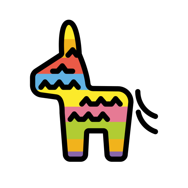 piñata transparent PNG icon, color version, 618 by 618 pixels