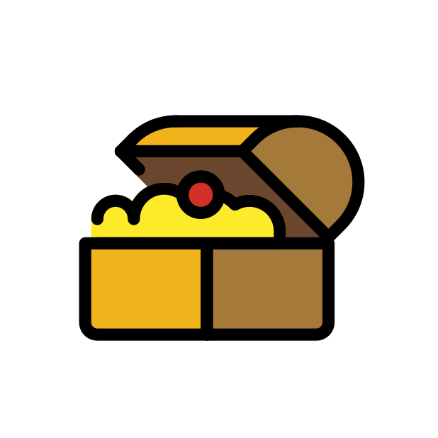 treasure chest transparent PNG icon, color version, 618 by 618 pixels