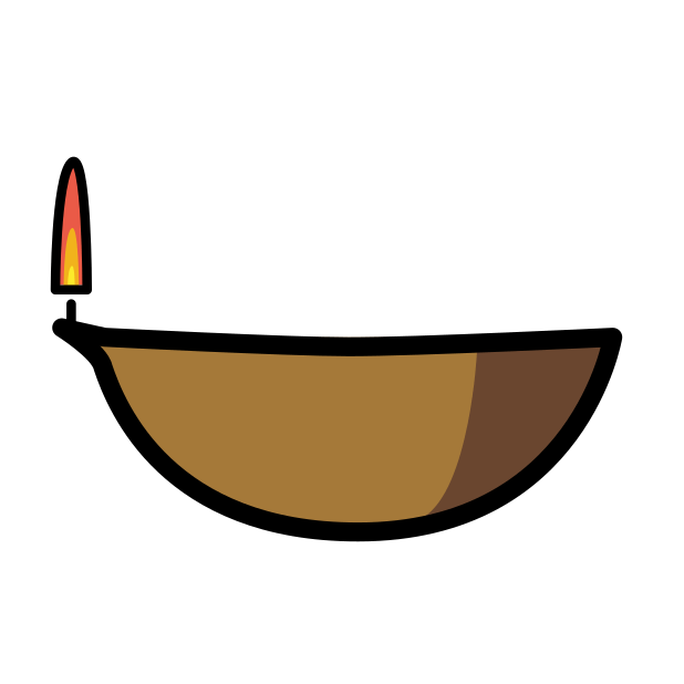 diya lamp transparent PNG icon, color version, 618 by 618 pixels