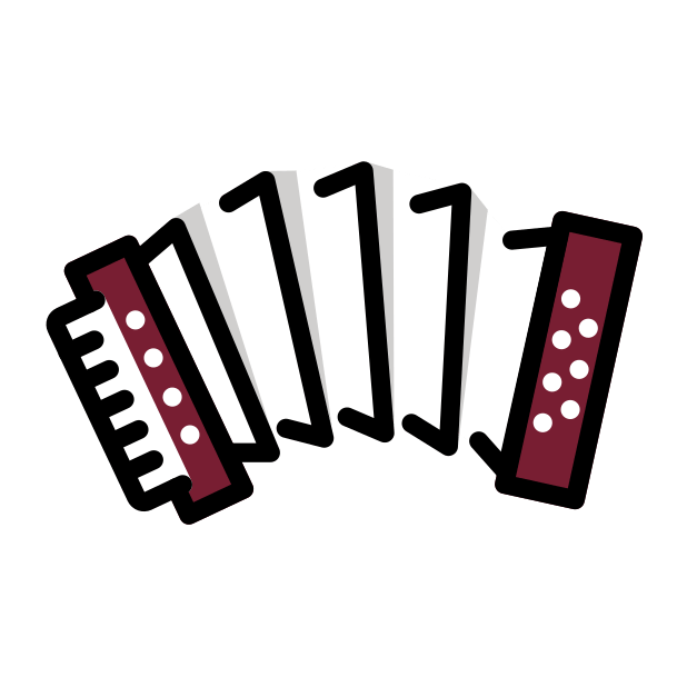 accordion transparent PNG icon, color version, 618 by 618 pixels