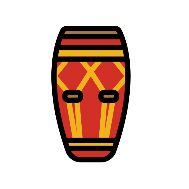 long drum transparent PNG icon, color version, 618 by 618 pixels