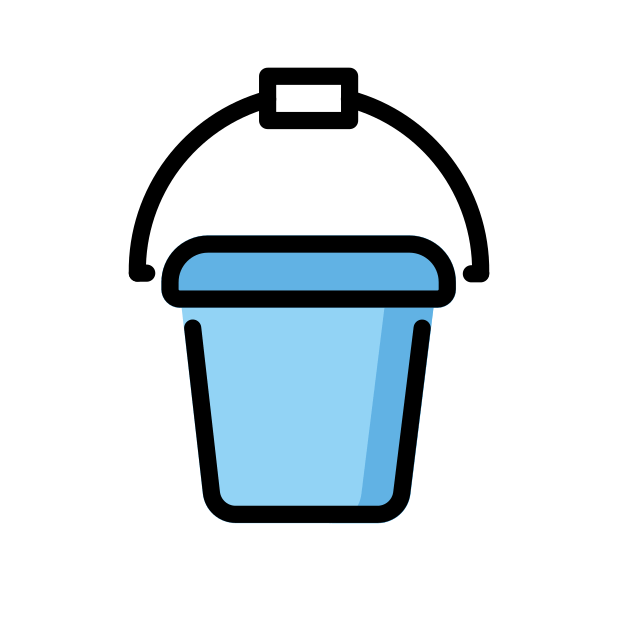 bucket transparent PNG icon, color version, 618 by 618 pixels