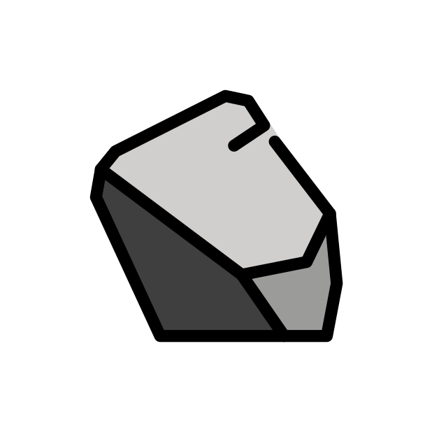 rock transparent PNG icon, color version, 618 by 618 pixels