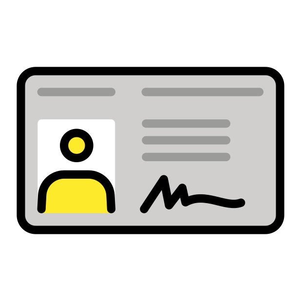 identification card transparent PNG icon, color version, 618 by 618 pixels