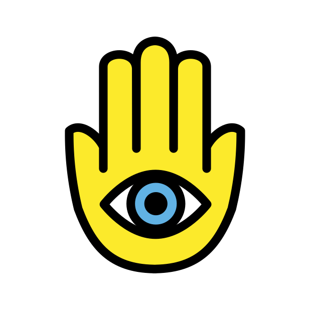 hamsa transparent PNG icon, color version, 618 by 618 pixels