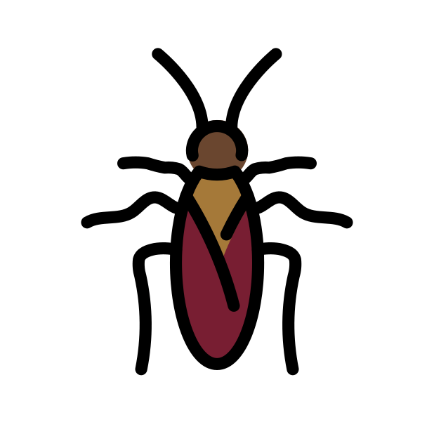 cockroach transparent PNG icon, color version, 618 by 618 pixels