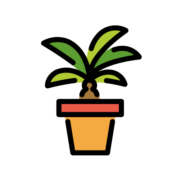 potted plant transparent PNG icon, color version, 618 by 618 pixels
