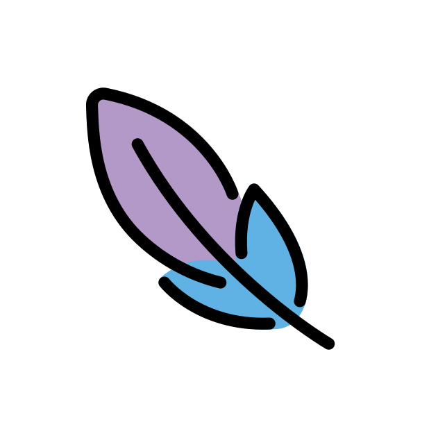 feather transparent PNG icon, color version, 618 by 618 pixels