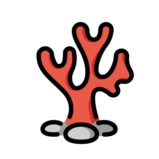 coral transparent PNG icon, color version, 618 by 618 pixels