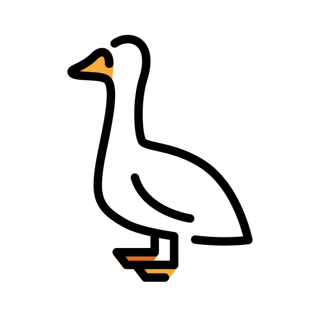 goose transparent PNG icon, color version, 618 by 618 pixels