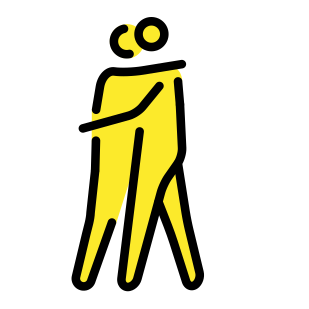 people hugging transparent PNG icon, color version, 618 by 618 pixels