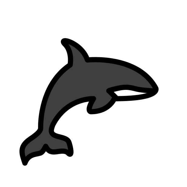 orca transparent PNG icon, color version, 618 by 618 pixels