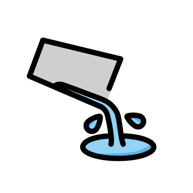 pouring liquid transparent PNG icon, color version, 618 by 618 pixels