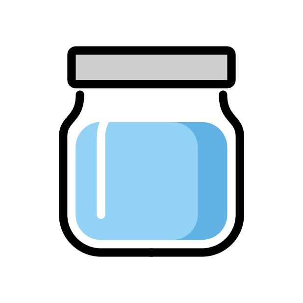 jar with blue content transparent PNG icon, color version, 618 by 618 pixels