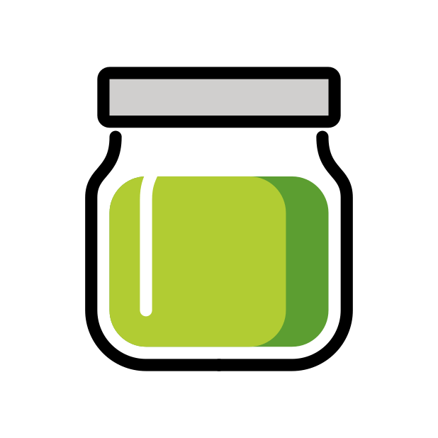 jar with green content transparent PNG icon, color version, 618 by 618 pixels