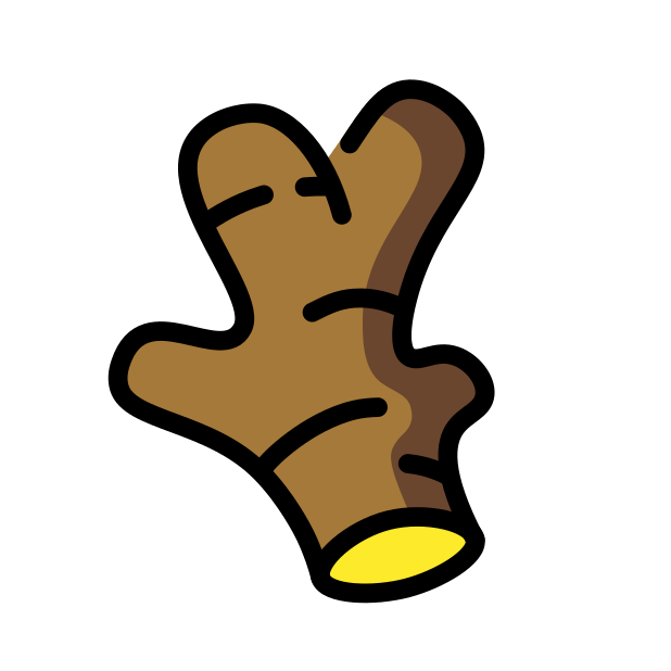 ginger root transparent PNG icon, color version, 618 by 618 pixels