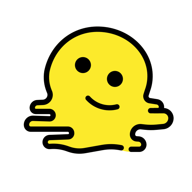 melting face transparent PNG icon, color version, 618 by 618 pixels