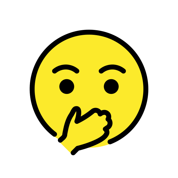 face with open eyes and hand over mouth transparent PNG icon, color version, 618 by 618 pixels