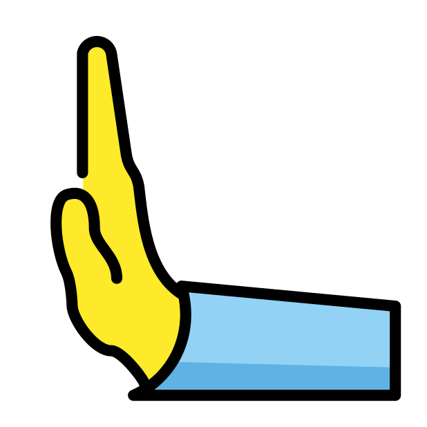 leftwards pushing hand transparent PNG icon, color version, 618 by 618 pixels