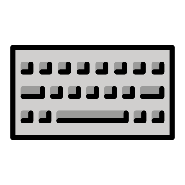 keyboard transparent PNG icon, color version, 618 by 618 pixels