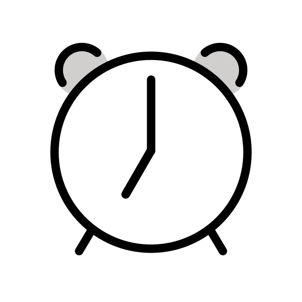 alarm clock transparent PNG icon, color version, 618 by 618 pixels
