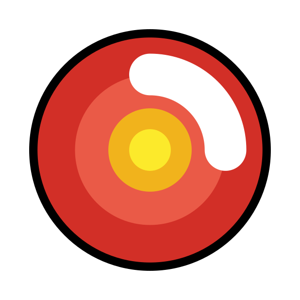 red eye transparent PNG icon, color version, 618 by 618 pixels