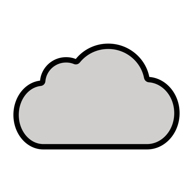 cloud transparent PNG icon, color version, 618 by 618 pixels