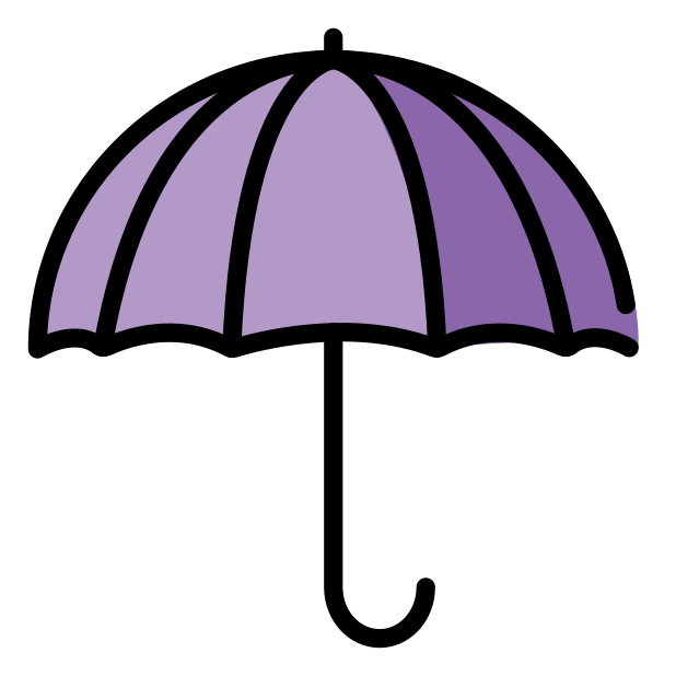 umbrella transparent PNG icon, color version, 618 by 618 pixels