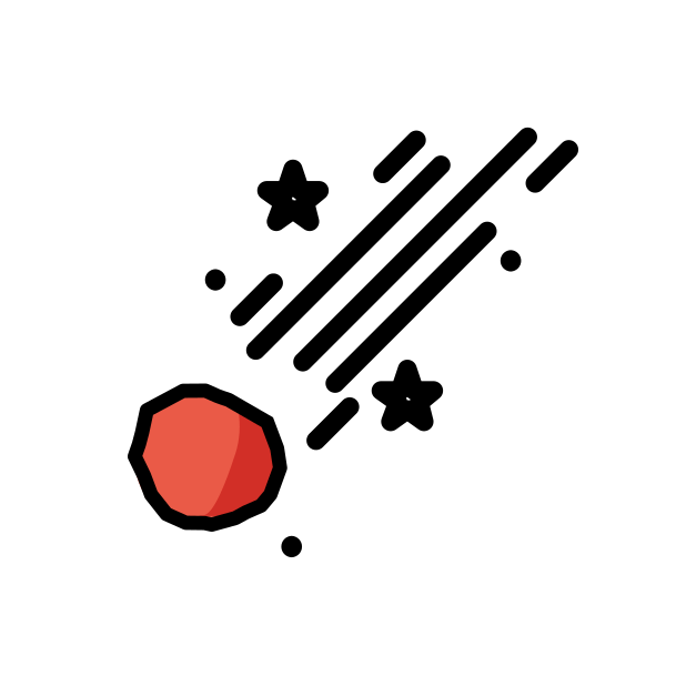 comet transparent PNG icon, color version, 618 by 618 pixels