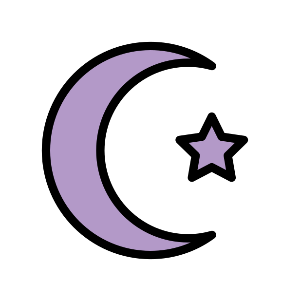 star and crescent transparent PNG icon, color version, 618 by 618 pixels