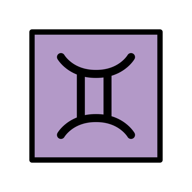 Gemini transparent PNG icon, color version, 618 by 618 pixels