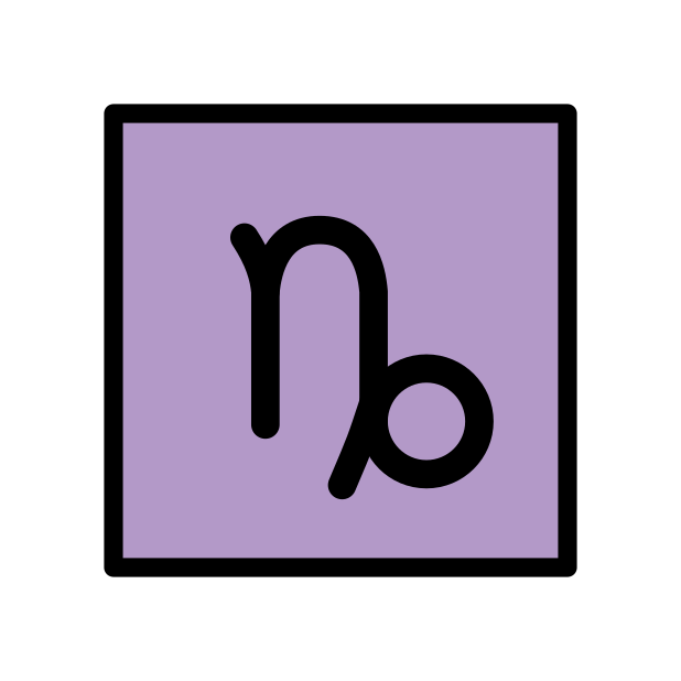 Capricorn transparent PNG icon, color version, 618 by 618 pixels