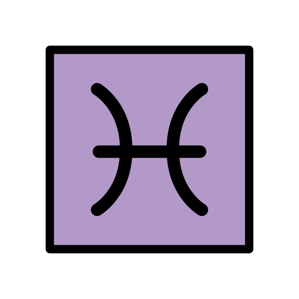 Pisces transparent PNG icon, color version, 618 by 618 pixels