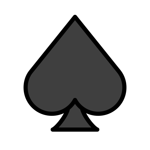 spade suit transparent PNG icon, color version, 618 by 618 pixels