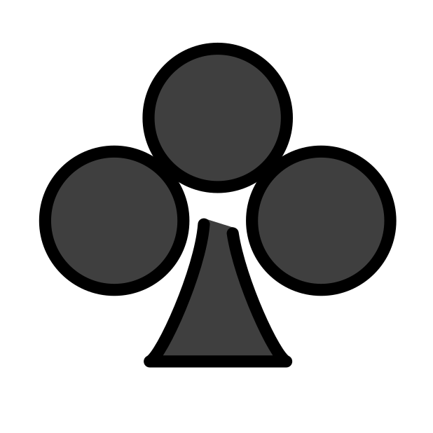 club suit transparent PNG icon, color version, 618 by 618 pixels
