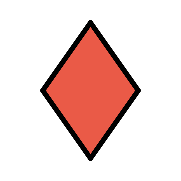 diamond suit transparent PNG icon, color version, 618 by 618 pixels