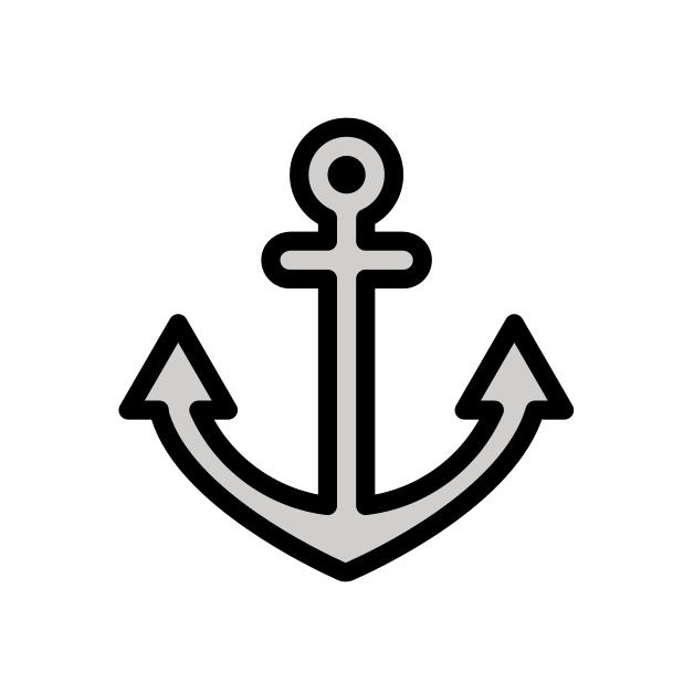 anchor transparent PNG icon, color version, 618 by 618 pixels