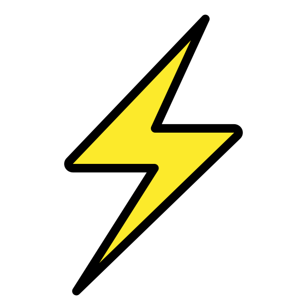 high voltage transparent PNG icon, color version, 618 by 618 pixels