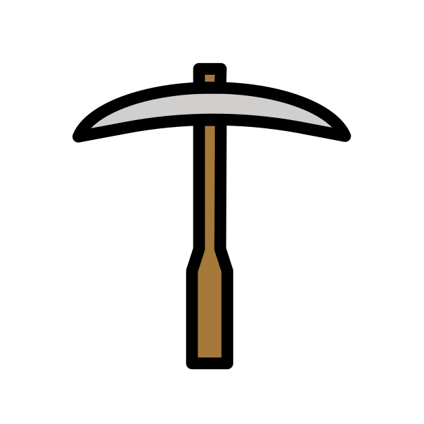 pick transparent PNG icon, color version, 618 by 618 pixels