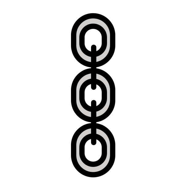 chains transparent PNG icon, color version, 618 by 618 pixels