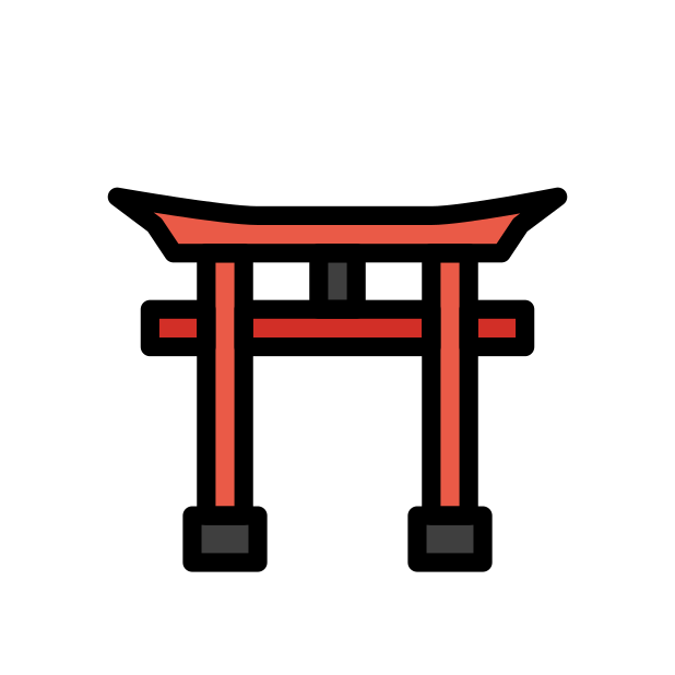 shinto shrine transparent PNG icon, color version, 618 by 618 pixels