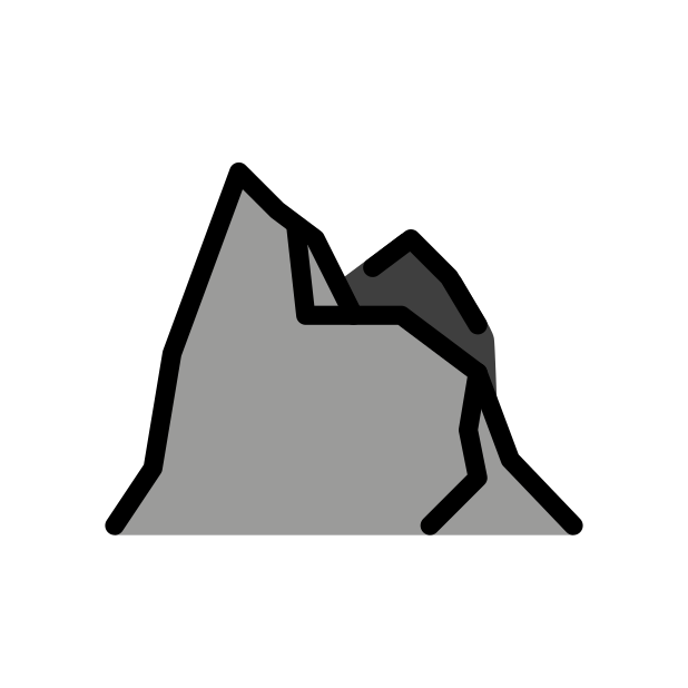 mountain transparent PNG icon, color version, 618 by 618 pixels