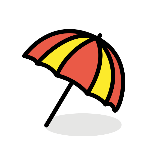 umbrella on ground transparent PNG icon, color version, 618 by 618 pixels
