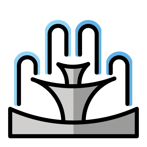 fountain transparent PNG icon, color version, 618 by 618 pixels