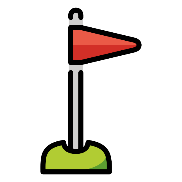 flag in hole transparent PNG icon, color version, 618 by 618 pixels