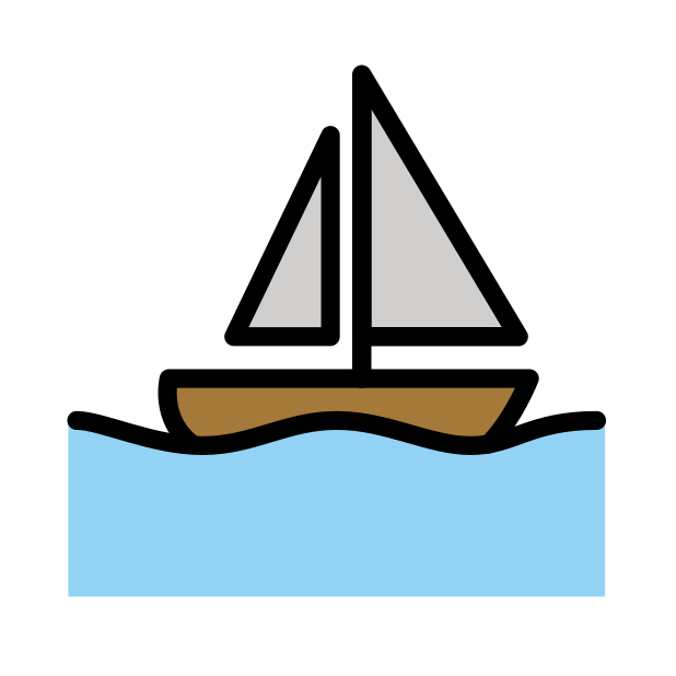 sailboat transparent PNG icon, color version, 618 by 618 pixels