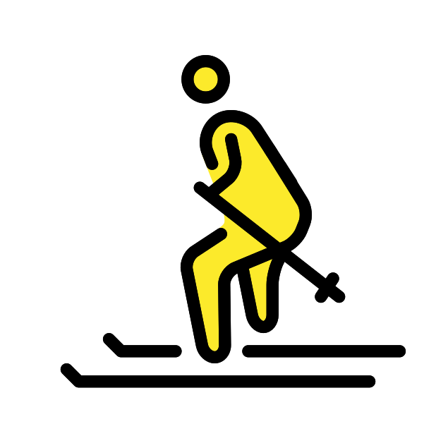 skier transparent PNG icon, color version, 618 by 618 pixels