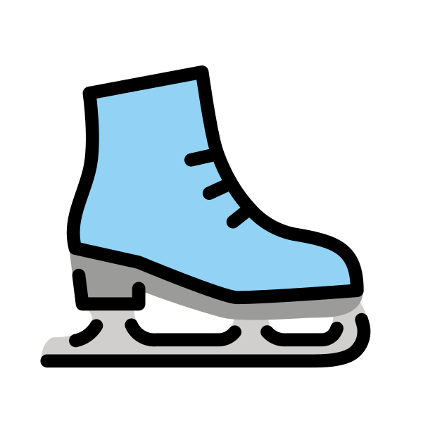 ice skate transparent PNG icon, color version, 618 by 618 pixels