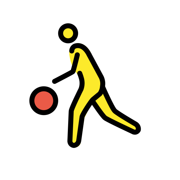 man bouncing ball transparent PNG icon, color version, 618 by 618 pixels
