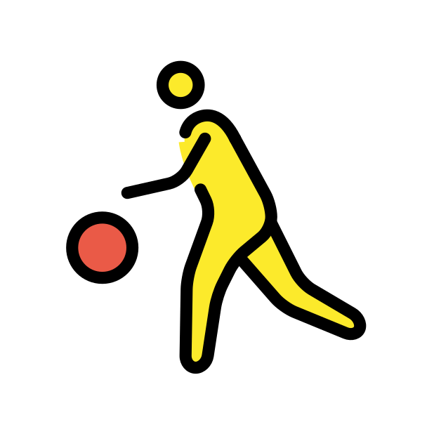 person bouncing ball transparent PNG icon, color version, 618 by 618 pixels